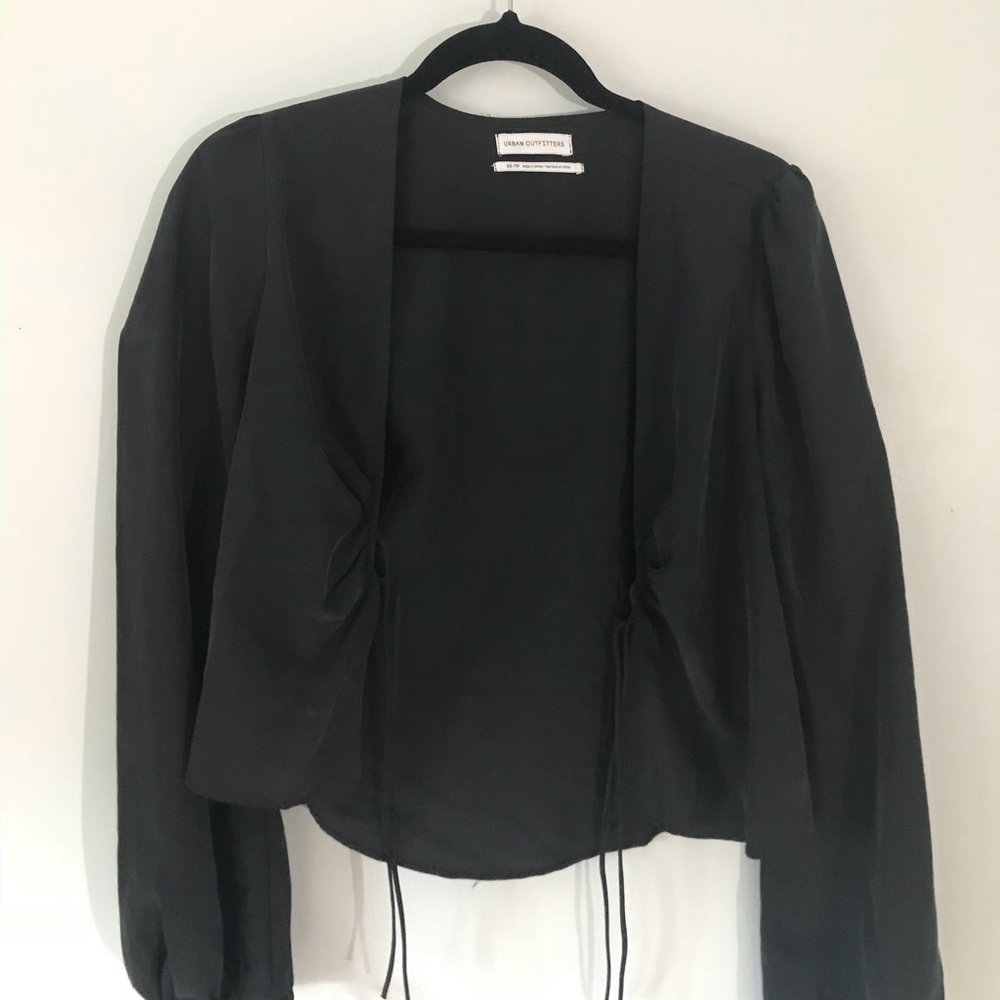 Front Tie Black Urban Outfitters Top